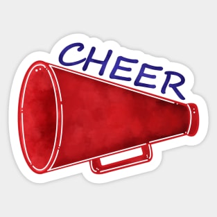 Watercolor Megaphone Cheer Sticker